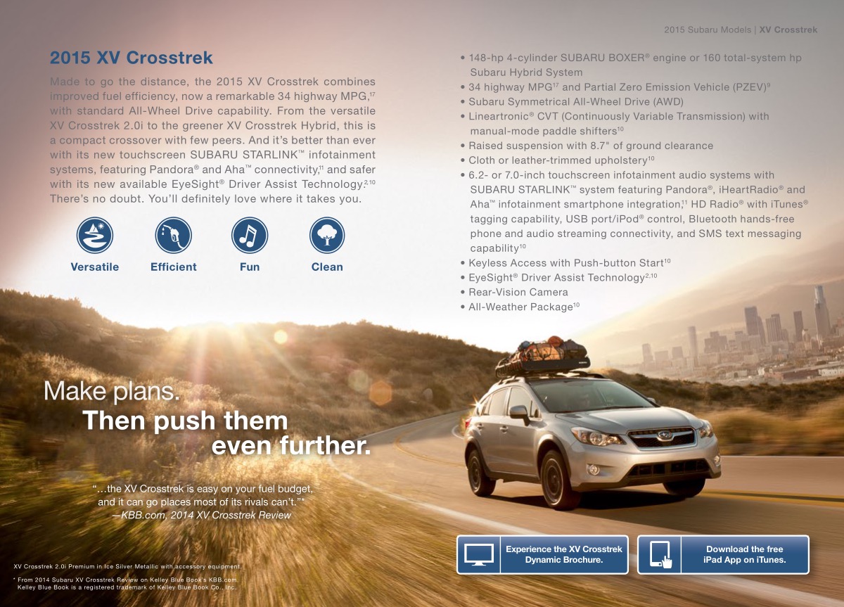 2015 Subaru Brochure Page 8